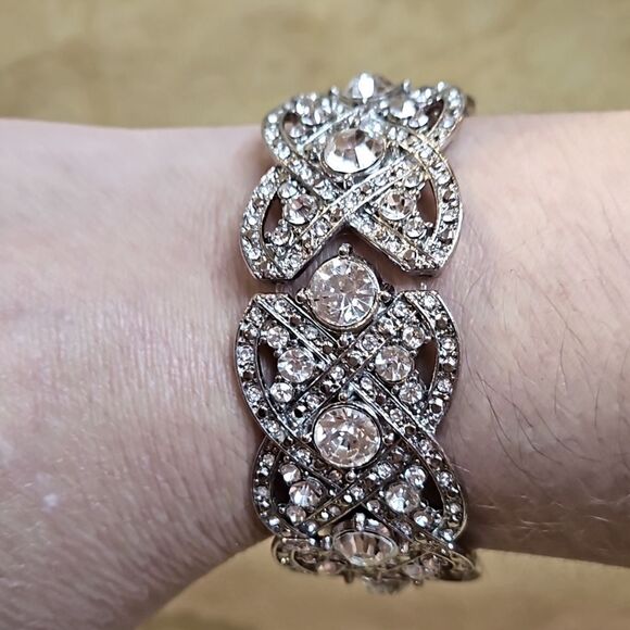 Silver Crystal Embellished Bracelet - Picture 4 of 5